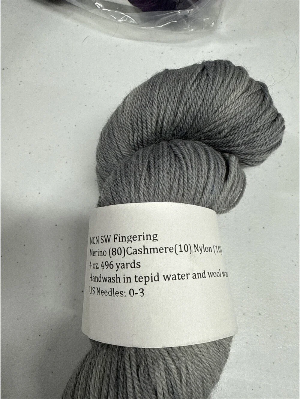 Kim Dyes Yarn MCN SW Fingering 2 Skein Lot Shades Grapefruit And Dove Gray